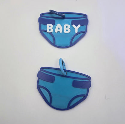 ABDL Diaper, Urinal Keychain / Bag Tag – Colorful Identity Bag Charm