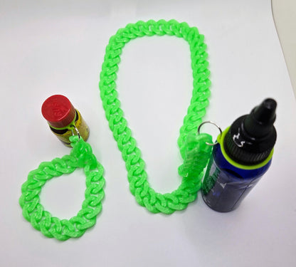 Stretchy Cuban Chain Loop Poppers/Lube Holder Necklace – Colorful, Customizable, Durable & Stylish