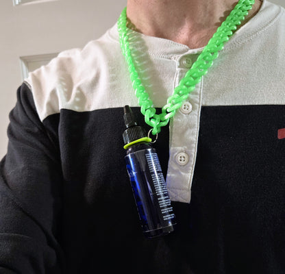 Stretchy Cuban Chain Loop Poppers/Lube Holder Necklace – Colorful, Customizable, Durable & Stylish