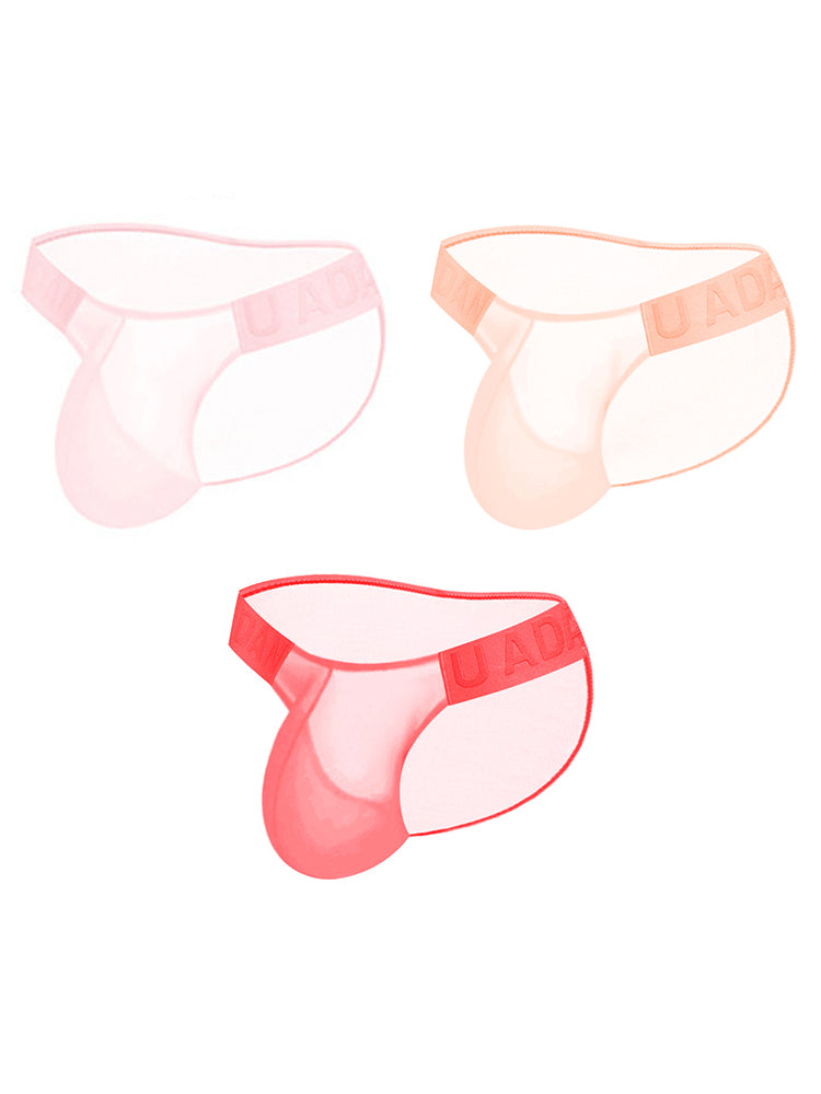 3 Pack Sexy Sheer Low-Rise Men's Bikini