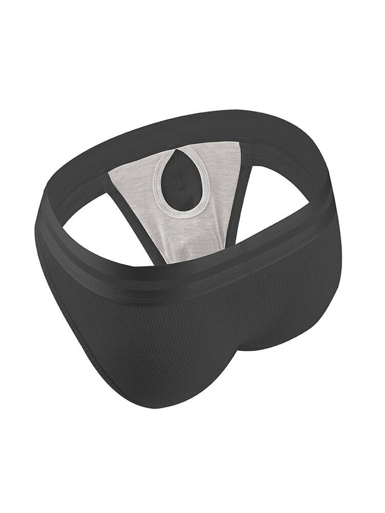 Men's Waffle Separate Pouch High-Leg Cut Briefs