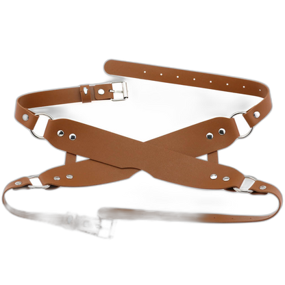 Leather Double Strap Eye Mask Blindfold