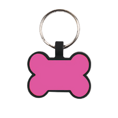 Custom Engraved Silicone Pink Tag