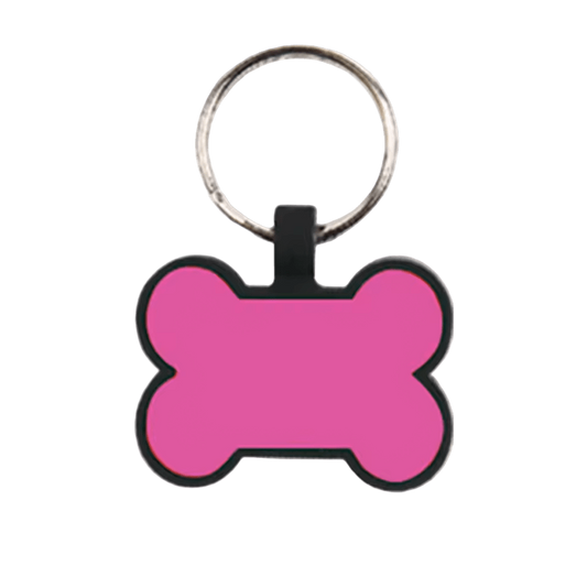 Custom Engraved Silicone Pink Tag