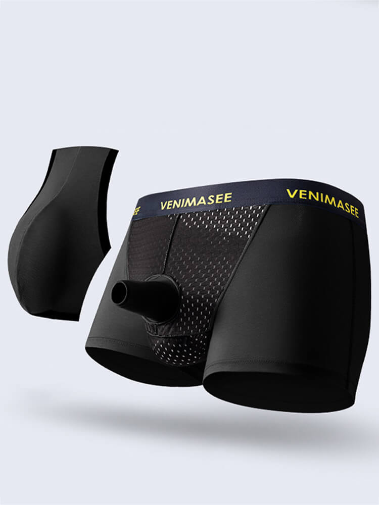 Men's Sexy Antibacterial Foreskin Separation Boxer Briefs