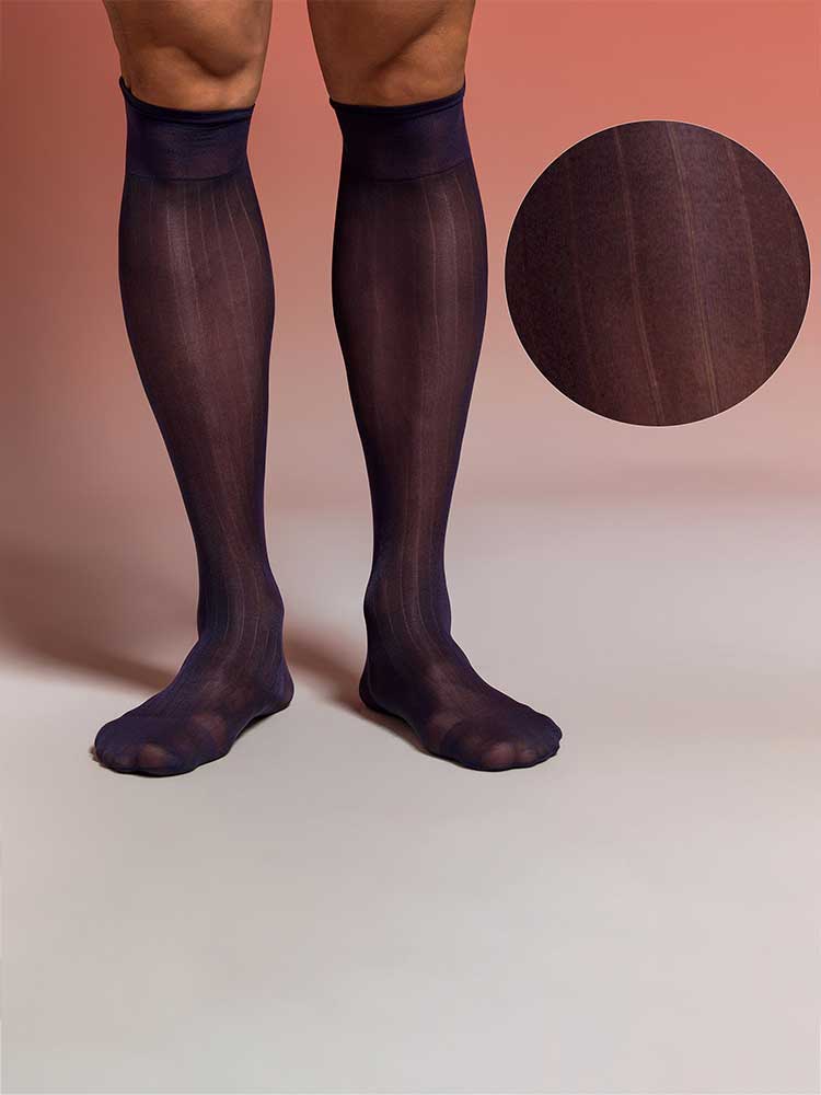 Men's Vertical Striped Business Suit Long Socks