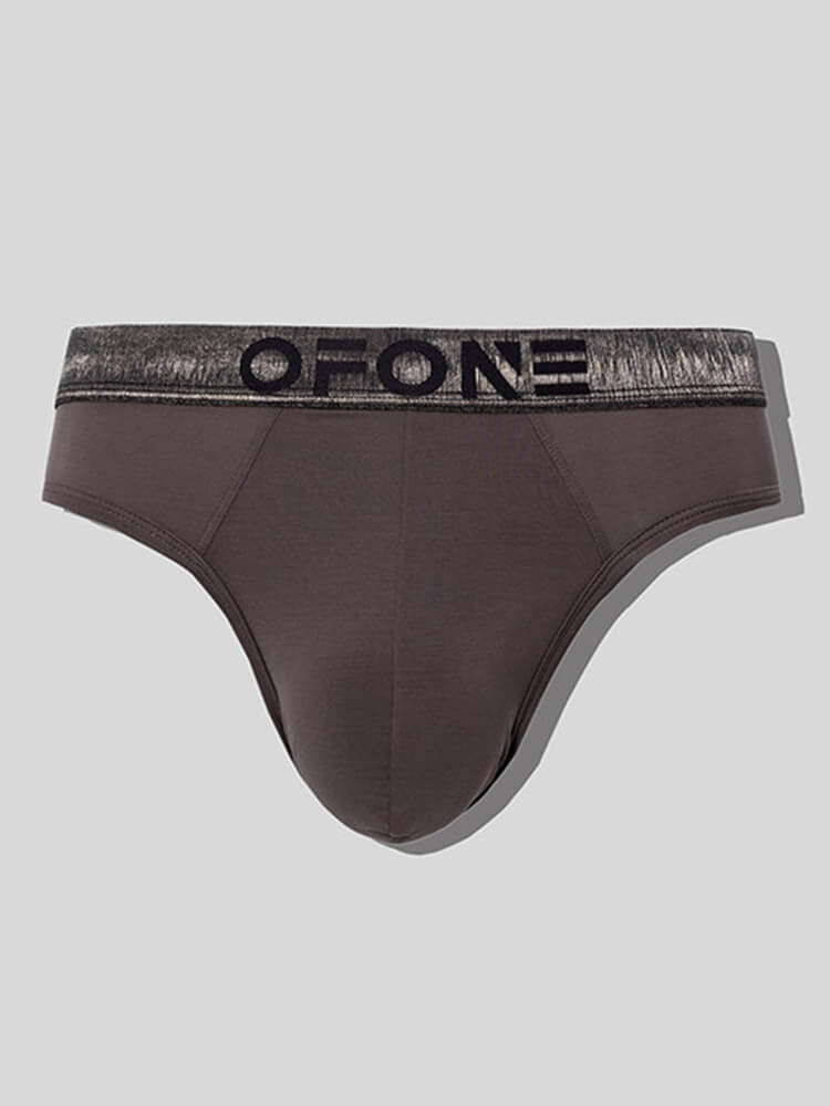 Men's Letter Belt Solid Color Sexy Modal Briefs