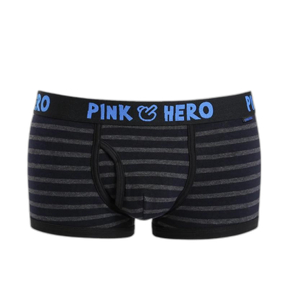 Pink Hero Simple Striped Boxers
