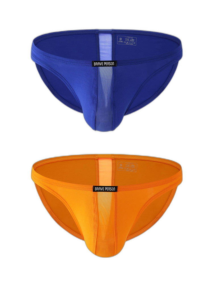 2 Pack Men's Solid Sexy Low-Rise Briefs