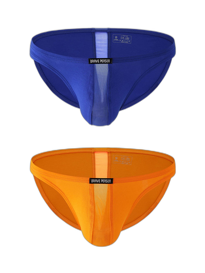 2 Pack Men's Solid Sexy Low-Rise Briefs