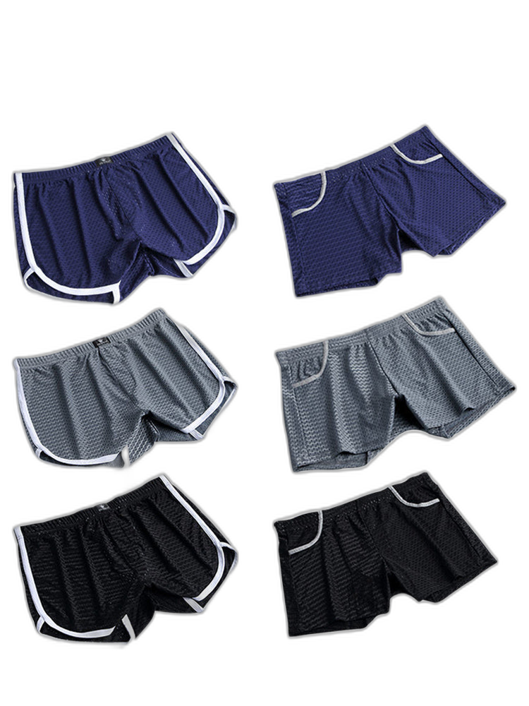 2 Pack Loose Home Underwear Breathable Mesh Shorts