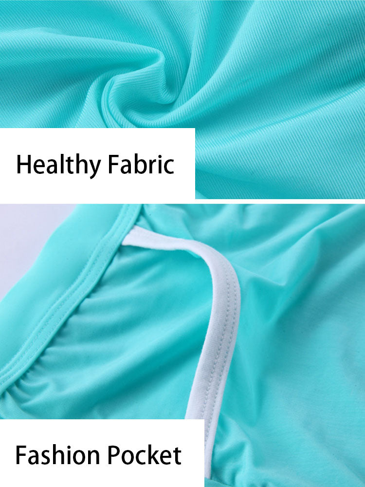 3 Pack Men's Long Leg Boxer Briefs Made of Ultra-Thin Ice Silk with Anti-Wear Elastic