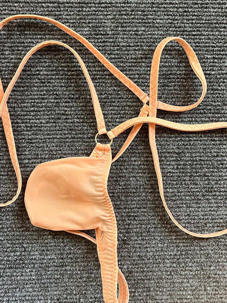 Men's High-elastic Strappy Ice Silk Thong