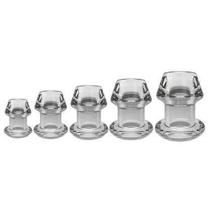 Crystal -  Clear Hollow Butt Plug - 5 Sizes