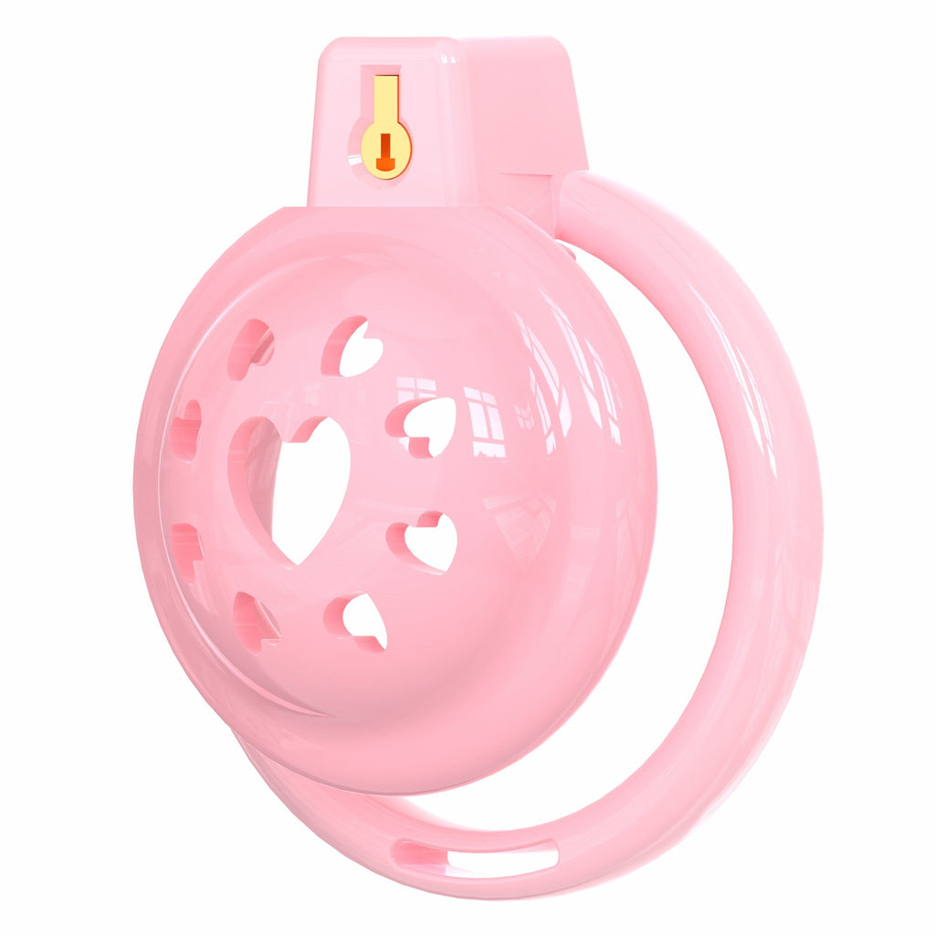 Short Soft Chastity Cage – Heart Vent Design, Silicone TPE, Multi-Shaped