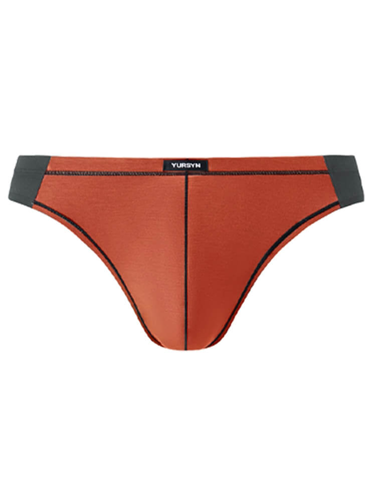 Men's Sexy Color-Blocked Modal Ice Silk Briefs