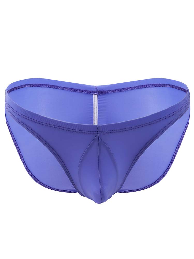 Men's Solid Color Translucent Low Rise Briefs