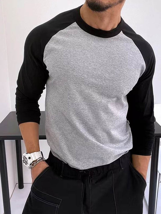 Men's Casual Loose-fitting Raglan Sleeves T-shirt 