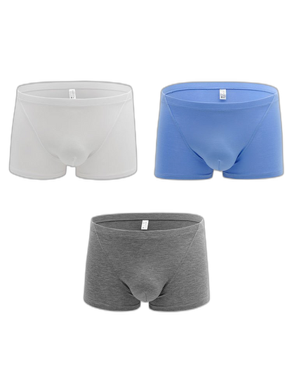 3-pack Men's Bamboo Fiber U-pouch Boxer Briefs