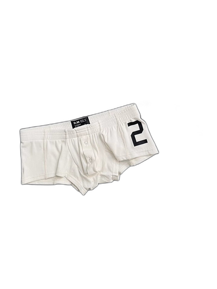 2-pack Men's Solid Color Comfortable Button-down Trunks