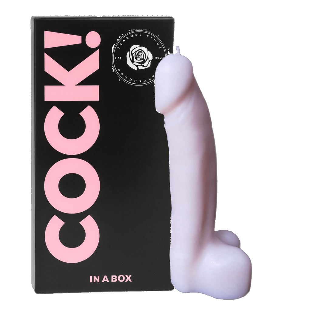 Cock in a Box Jasmin Candle 7.5 Inches