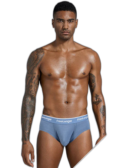 FreeLonger Men's Comfy Separate Big Pouch Briefs