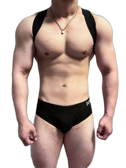 Men's Athletic High-Elasticity Compression Activewear Shoulder Strap & Underwear