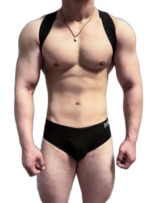 Men's Athletic High-Elasticity Compression Activewear Shoulder Strap & Underwear