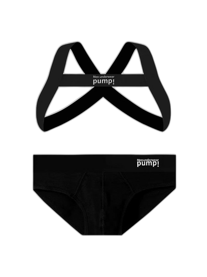 Men's Sporty Cut Anti-Chafing Stretch Fit Shoulder Strap & Underwear