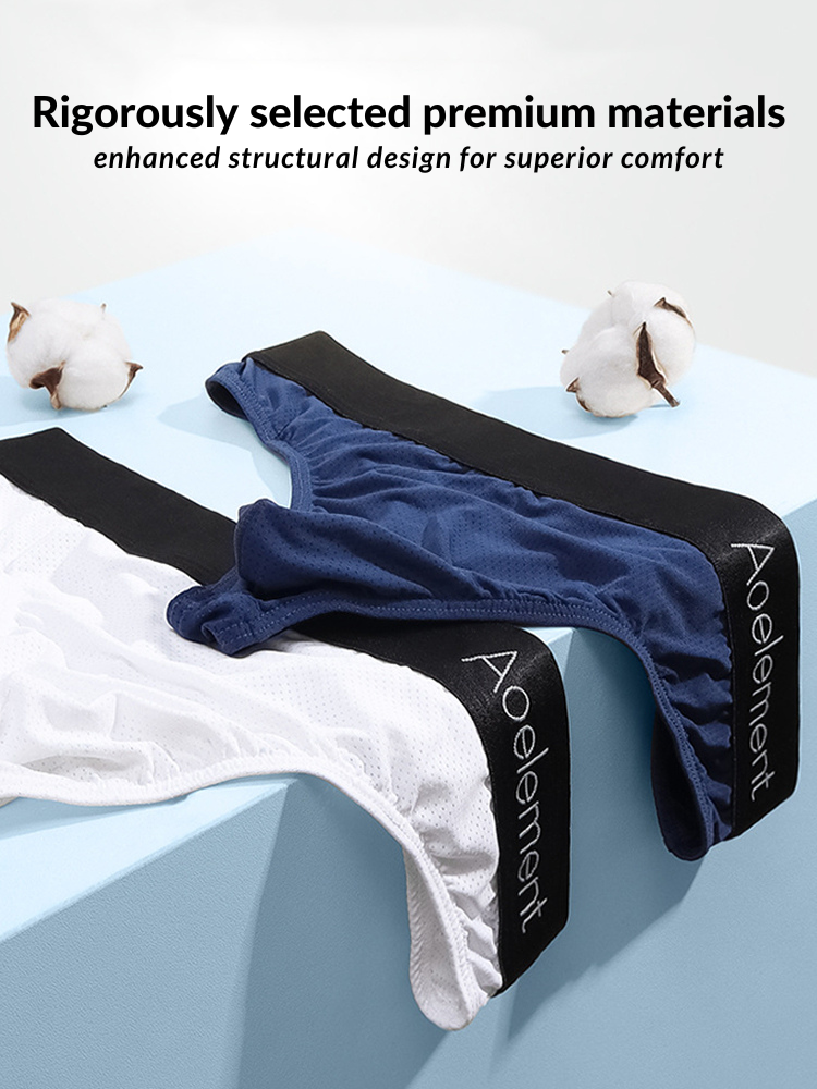 4 Pack Men's Low-Rise Stretchy U-Pouch Thongs