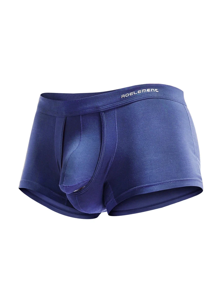 Men's Double Pouch Underwear Separate Pouch Modal Trunks