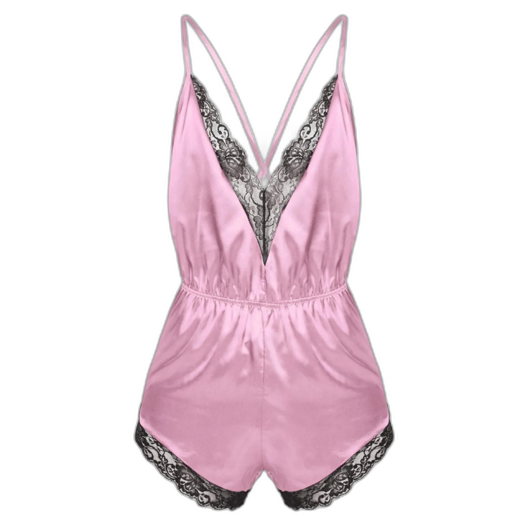 Satin Lace Sissy Bodysuit