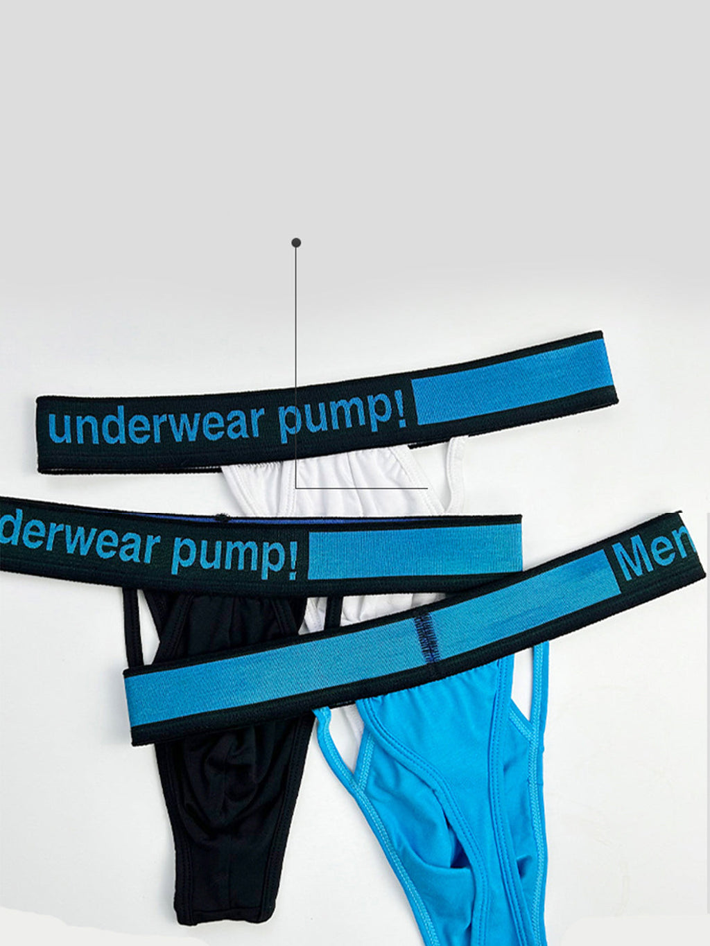 Men's Sexy Butt-Lifting Sporty U-Pouch Large Thong & Strings