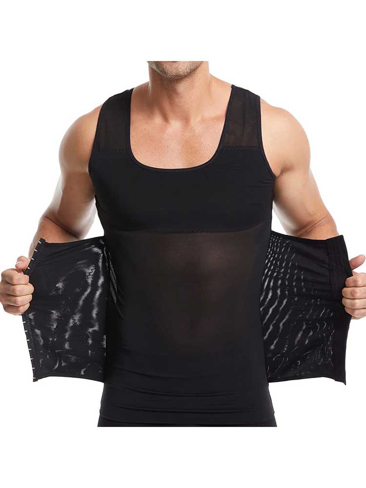 Men's Adjustable Buckle Body Shaping Mesh Vest
