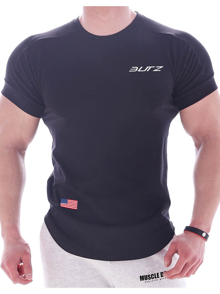 Men's Solid Color Quick-Dry Fitness Sports T-shirt