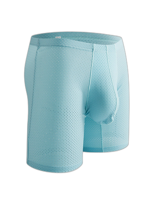 2 Pack Men's Mesh Transparent Sports Fitness Loose Boxer Briefs