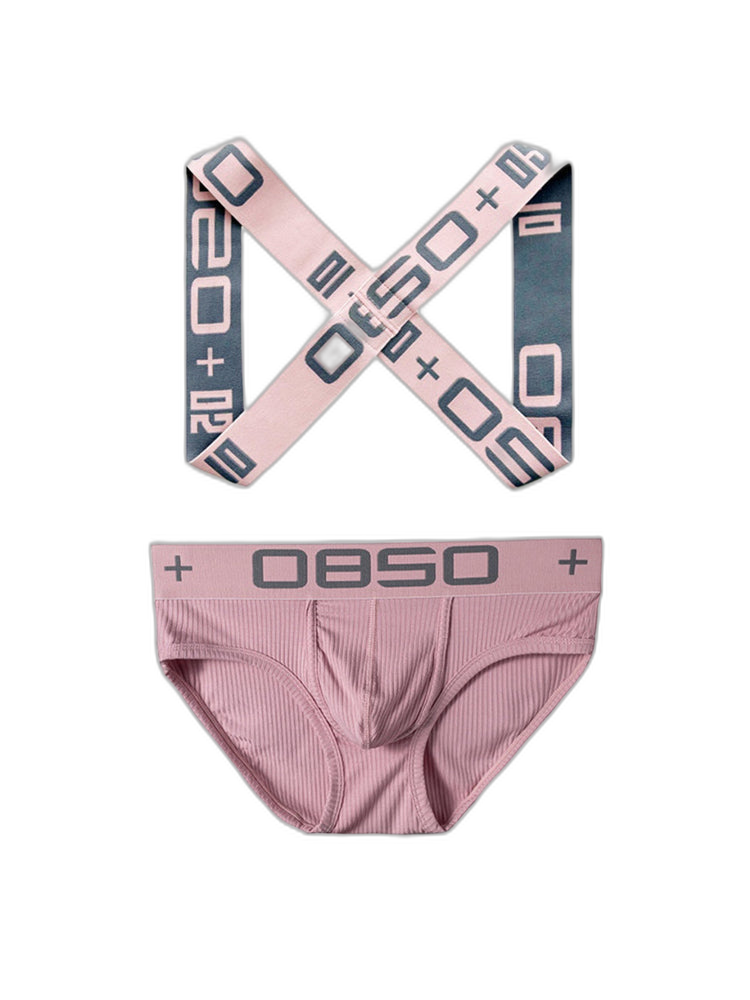 Men's Ultra-Soft Cotton Supportive Fit Activewear Shoulder Strap & Underwear