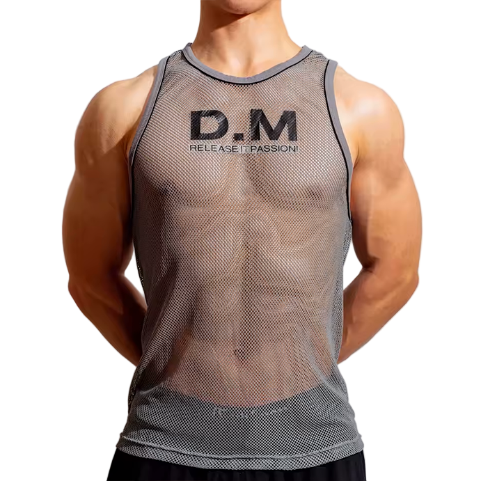 Dog & Master Mesh Tank Top Grey