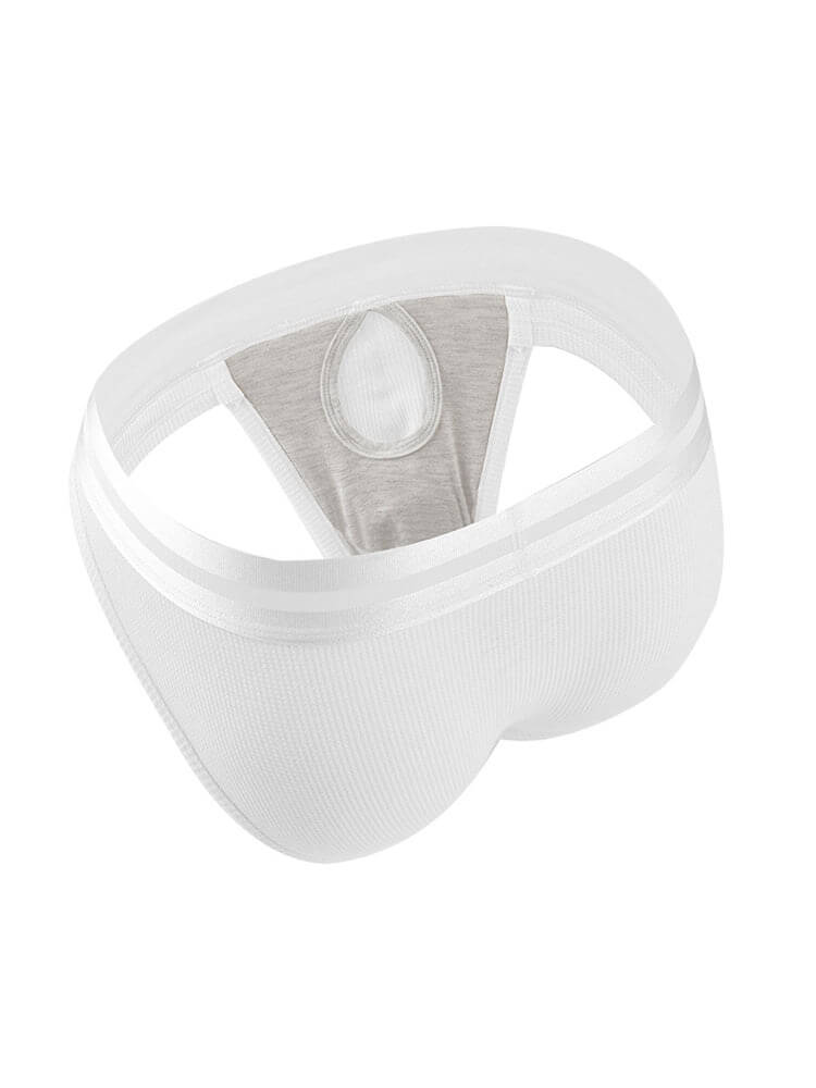 Men's Waffle Separate Pouch High-Leg Cut Briefs