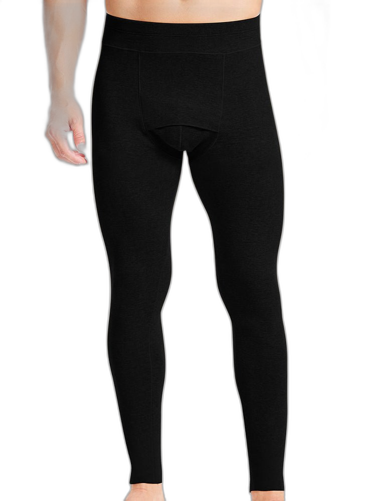 Men's Double-Sided Fleece Thickened Antibacterial Cotton Base Layer Thermal Bottoms