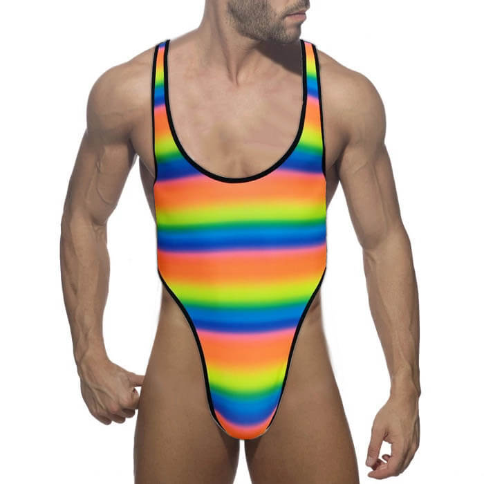 Men's Cutout Thong Bottomless Bodysuit