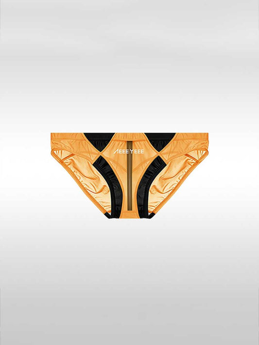 Men's Sexy Sheer Colorblock Stretch Thin Briefs
