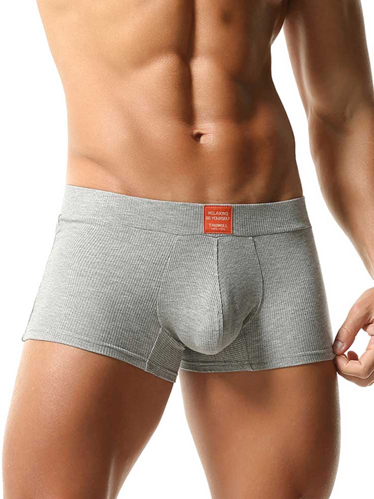 Men's Solid-Color Breathable Lounge Boxers Briefs