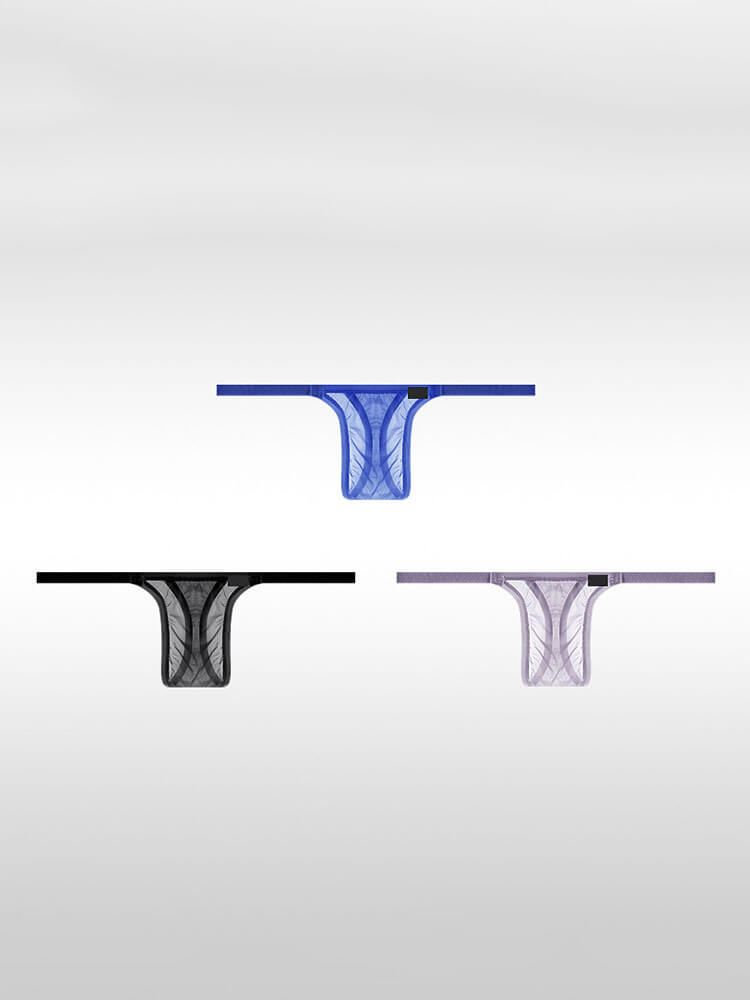 Men's Low-Rise Ultra-Thin Sheer Thong