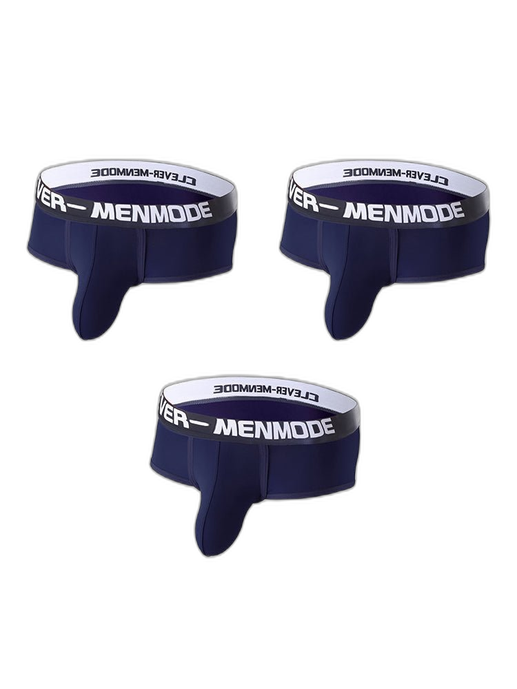 3 Pack Men's Sexy Ultra-Thin Supportive Pouch Breathable Stretch Fit Trunks