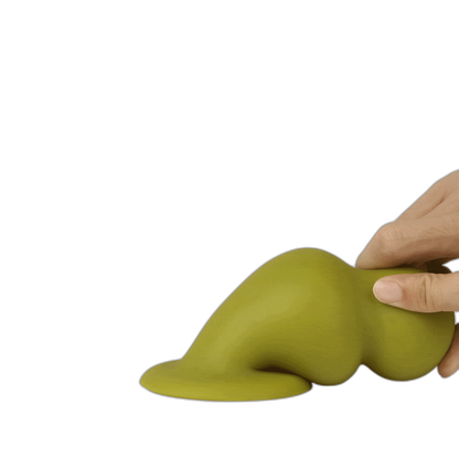 Puke - Small Anal Plug - Silicone Butt Plug - Ribbed Butt Plug
