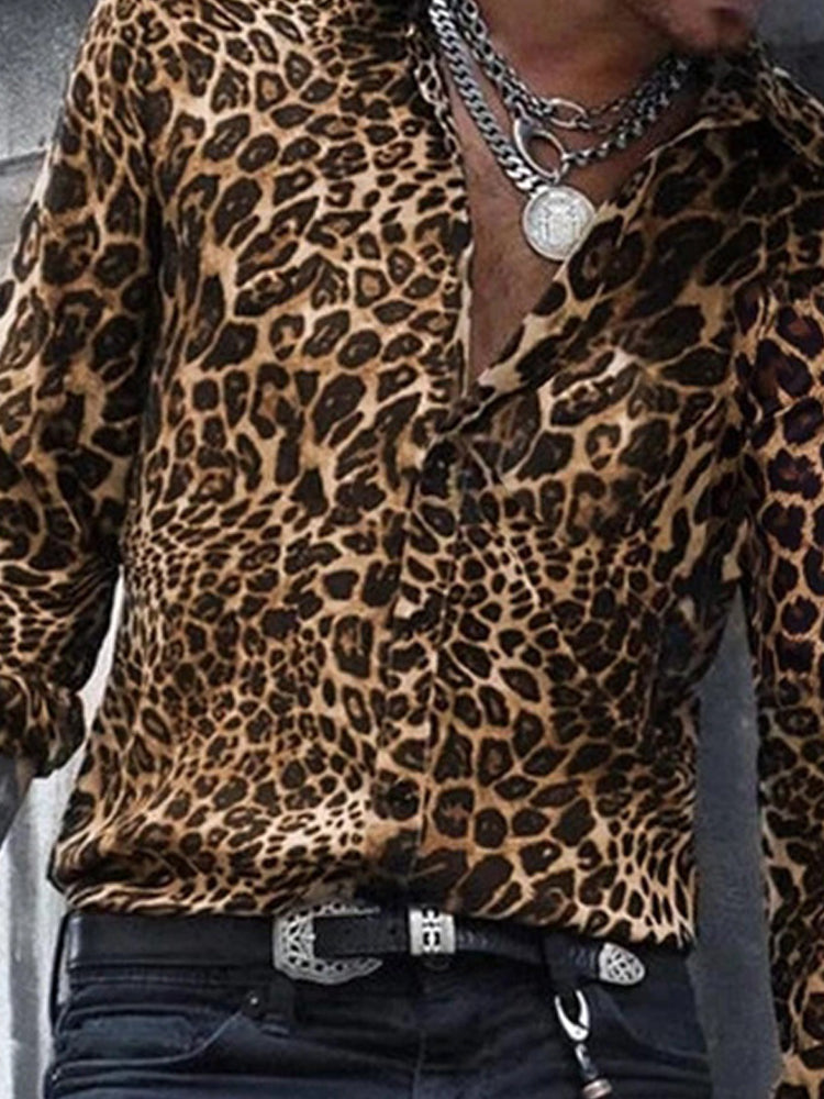 Men's Leopard Printed Shirt