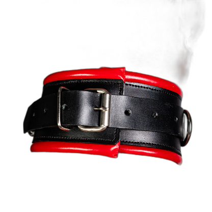 ruff GEAR Leather Padded Neck Collar Red