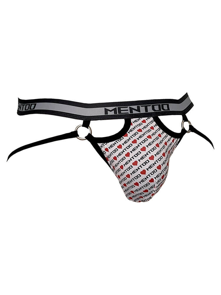 Men's Sexy Letter and Heart Print Low-Rise Thong