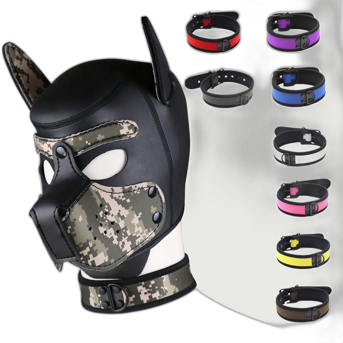 Coloured Adjustable Neck Collar